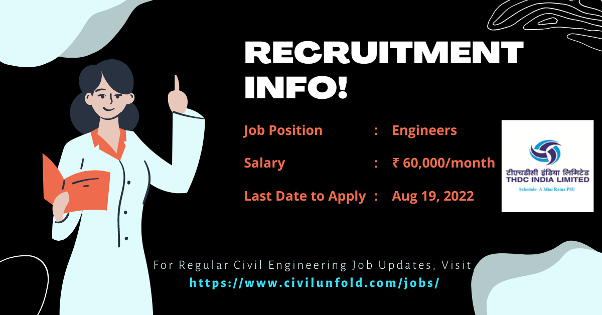 Engineers (Civil Engg) Recruitment 2022 – THDCIL